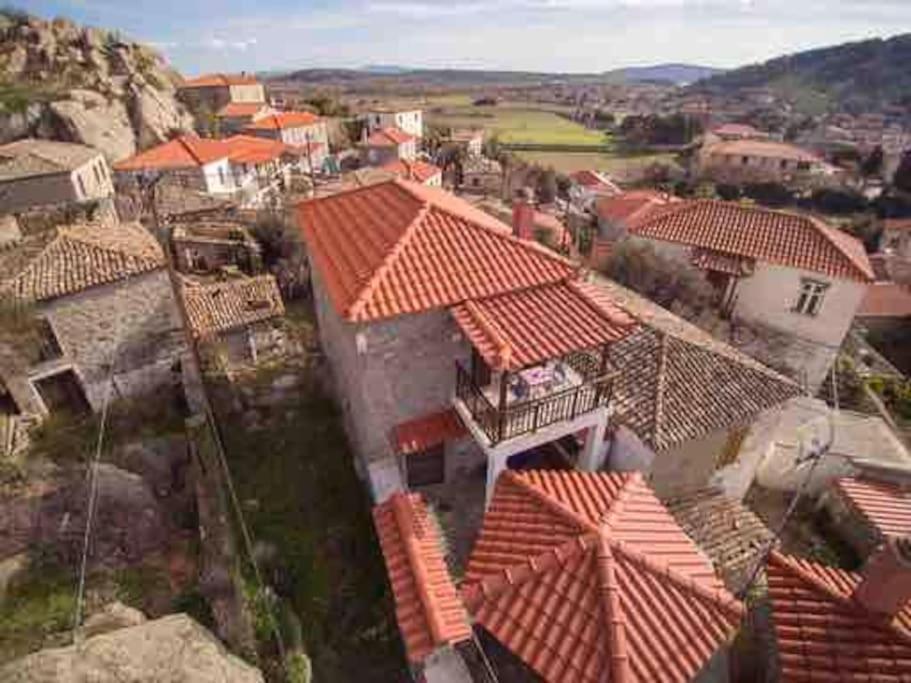 Traditional Stone-Built House With Great View Villa Kontias Eksteriør billede